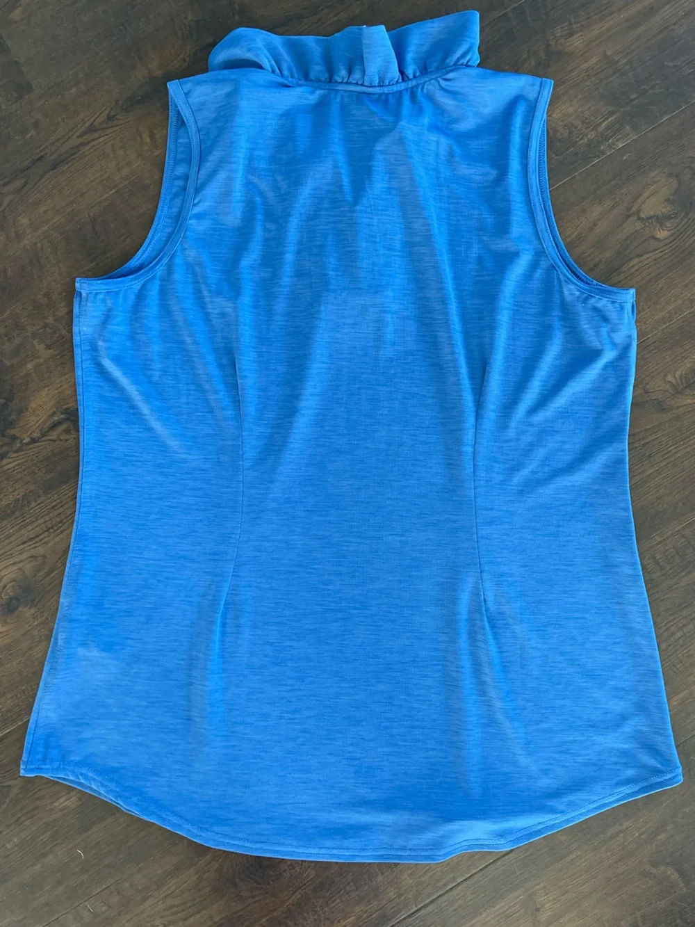 JOFIT Ruffle Collar Sleeveless Performance Golf Tennis Preppy Shirt Size Large - Picture 4 of 9